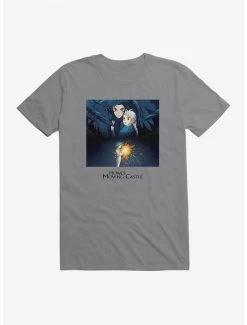 Best Pirce 👍 Studio Ghibli Howl's Moving Castle Poster Art T-Shirt ⌛