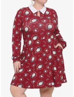 Promo π Studio Ghibli My Neighbor Totoro Collared Long-Sleeve π Dress Plus Size π