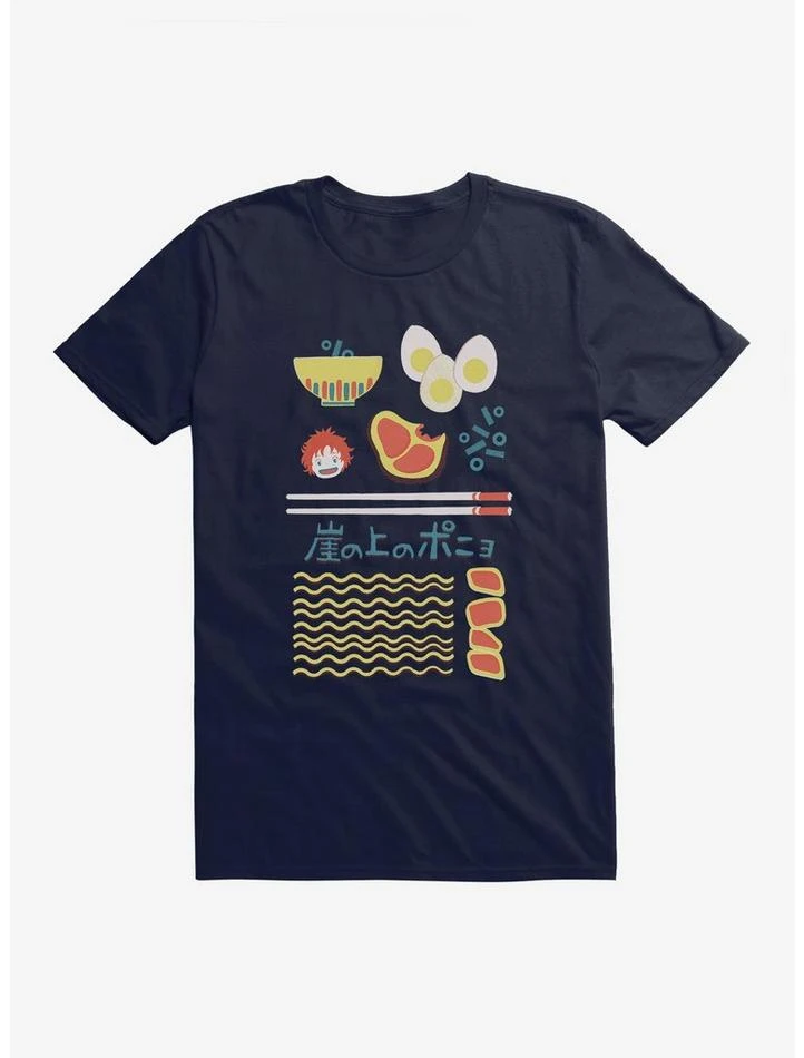 Promo 🎁 Studio Ghibli Ponyo Ramen Essentials T-Shirt 👏 3 Promo 🎁 Studio Ghibli Ponyo Ramen Essentials T-Shirt 👏 - Image 3