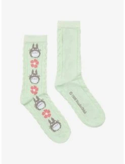 Coupon π Studio Ghibli My Neighbor Totoro Knit Textured Crew 𧦠Socks π