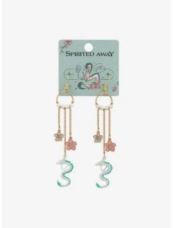Brand new βοΈ Studio Ghibli Spirited Away Sakura Pearl Chain Earrings π