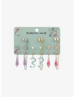 Wholesale 𧨠Studio Ghibli Spirited Away Sakura Cuff Earring Set π€©