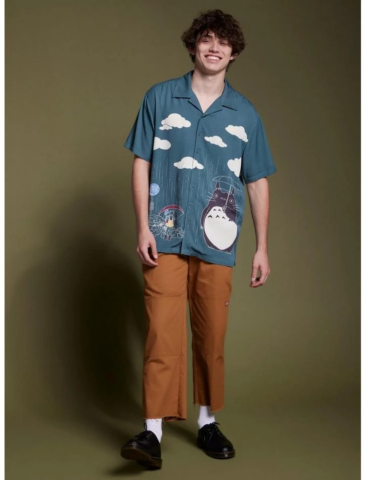 Flash Sale π Our Universe Studio Ghibli My Neighbor Totoro Catbus Woven Button-Up π 2 Flash Sale π Our Universe Studio Ghibli My Neighbor Totoro Catbus Woven Button-Up π - Image 2