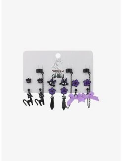 Best Pirce π Her Universe Studio Ghibli Kiki's Delivery Service Jiji Floral Cuff Earring Set β