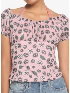 Promo 😀 Her Universe Studio Ghibli My Neighbor Totoro Soot Sprites Ruched Mesh 👧 Girls Top ⌛