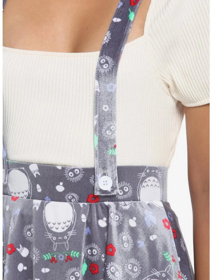 Hot Sale ❤️ Her Universe Studio Ghibli My Neighbor Totoro Grey Velvet Suspender 👗 Skirt 🌟 4 Hot Sale ❤️ Her Universe Studio Ghibli My Neighbor Totoro Grey Velvet Suspender 👗 Skirt 🌟 - Image 4
