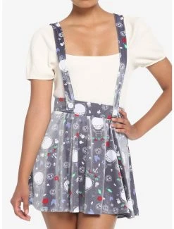 Hot Sale ❤️ Her Universe Studio Ghibli My Neighbor Totoro Grey Velvet Suspender 👗 Skirt 🌟