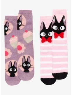 Hot Sale π₯° Studio Ghibli Kiki's Delivery Service Jiji Fuzzy 𧦠Socks 2 Pair β¨