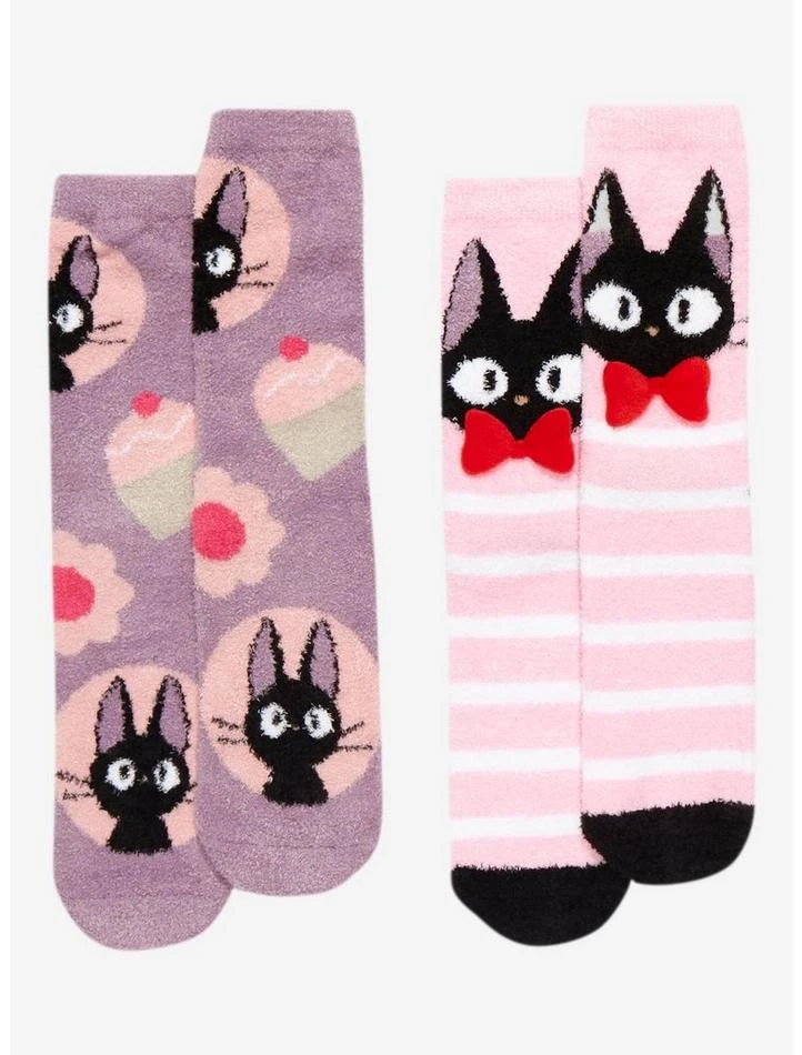 Hot Sale π₯° Studio Ghibli Kiki's Delivery Service Jiji Fuzzy 𧦠Socks 2 Pair β¨ 1 Hot Sale π₯° Studio Ghibli Kiki's Delivery Service Jiji Fuzzy 𧦠Socks 2 Pair β¨