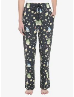Cheapest 😉 Studio Ghibli My Neighbor Totoro Allover Print Pajama Pants 🛒