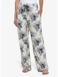 Discount 🎉 Studio Ghibli Kiki's Delivery Service Floral Jiji Pajama Pants 🔥