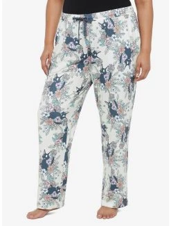 Flash Sale 😍 Studio Ghibli Kiki's Delivery Service Floral Jiji Pajama Pants Plus Size 🛒