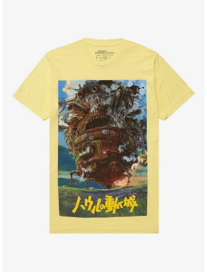 Outlet β€οΈ Studio Ghibli Howl's Moving Castle Poster Art T-Shirt π 1 Outlet β€οΈ Studio Ghibli Howl's Moving Castle Poster Art T-Shirt π